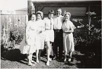 Edith Girotti McVolory, Kay Bradford, Marty Kuepper, Louis Merlo, Mary Anne Kuepper, 1960, CA 